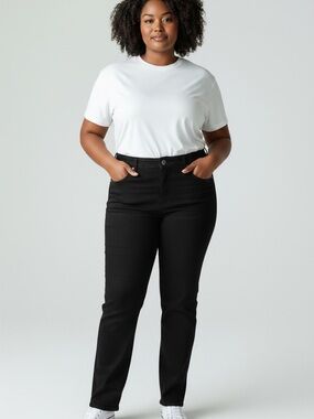 Women's Talbots Black Skinny Leg Jeans Size 14 P